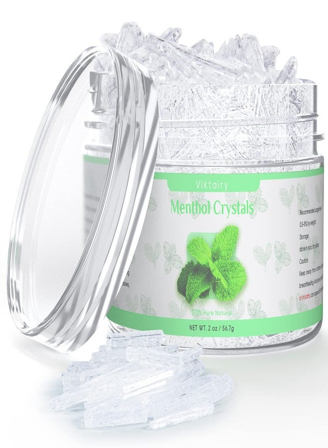 Viktairy Menthol Crystals 2 oz, 100% Pure Organic Mint Crystals | Great for Making Shower Steamers, Creams and Soaps - Image 1